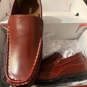 Boys brown loafer shoes